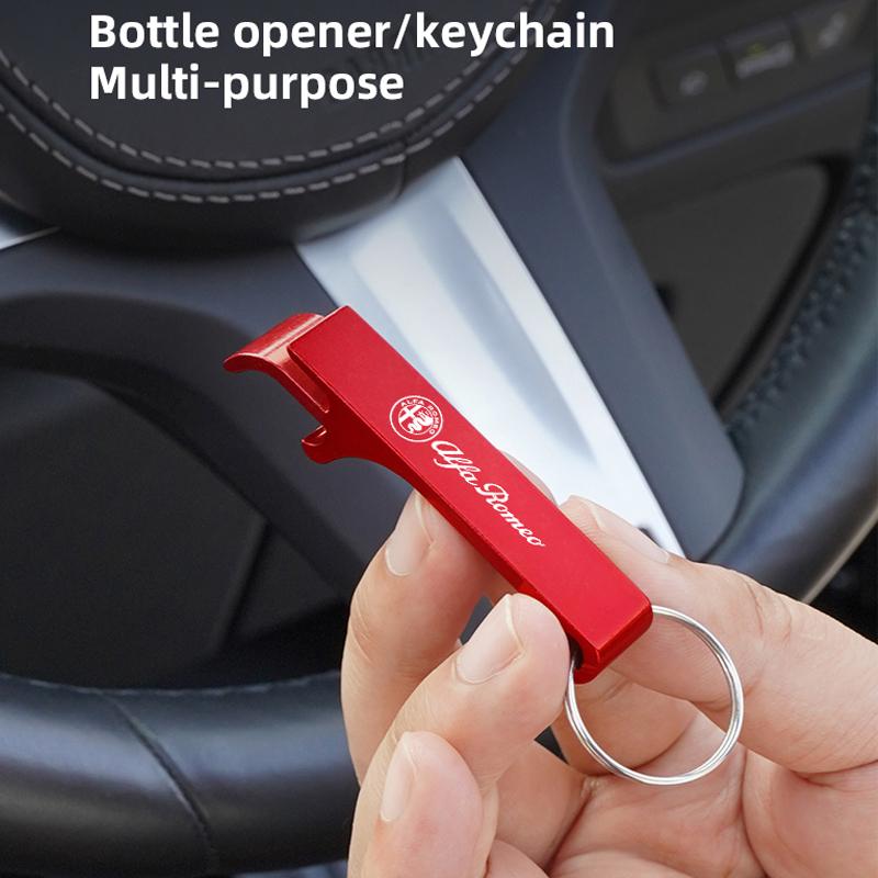 Portachiavi con Logo Auto Apribottiglie Birra Personalizzato Portachiavi Inciso Regalo Ricordo Portachiavi Per Alfa Romeo 4C 159 166 156 147 GT