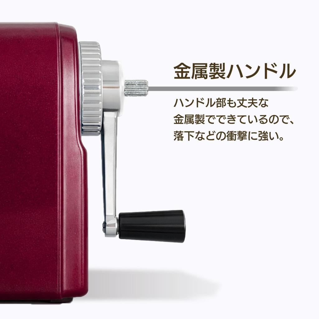 Carl Manufacturing Angel 5 Gran Conic Red Desktop Manual Pencil Sharpener with Adjustable Made In Co., Ltd. Sharpness, Japan, A5GRC-R