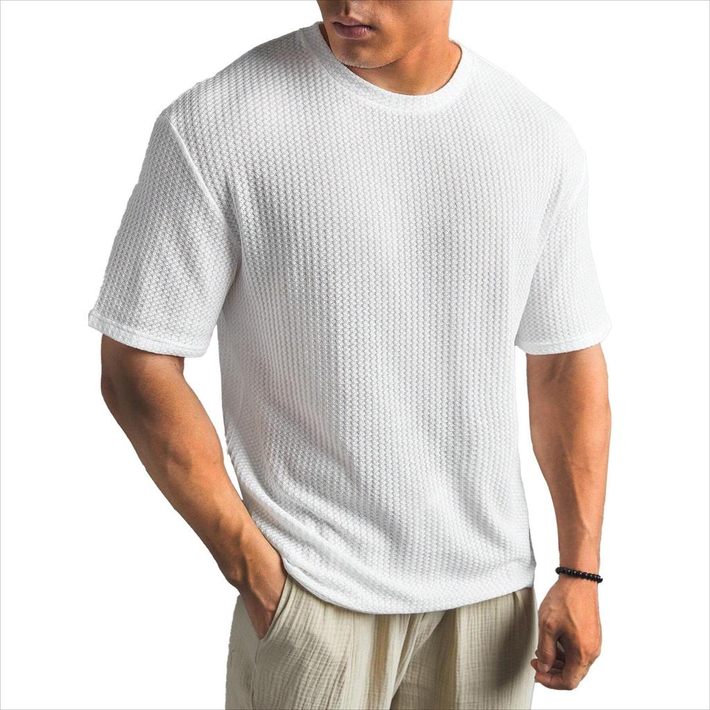 T-shirt Estiva da Uomo a Maniche Corte Casual Versatile Bella
