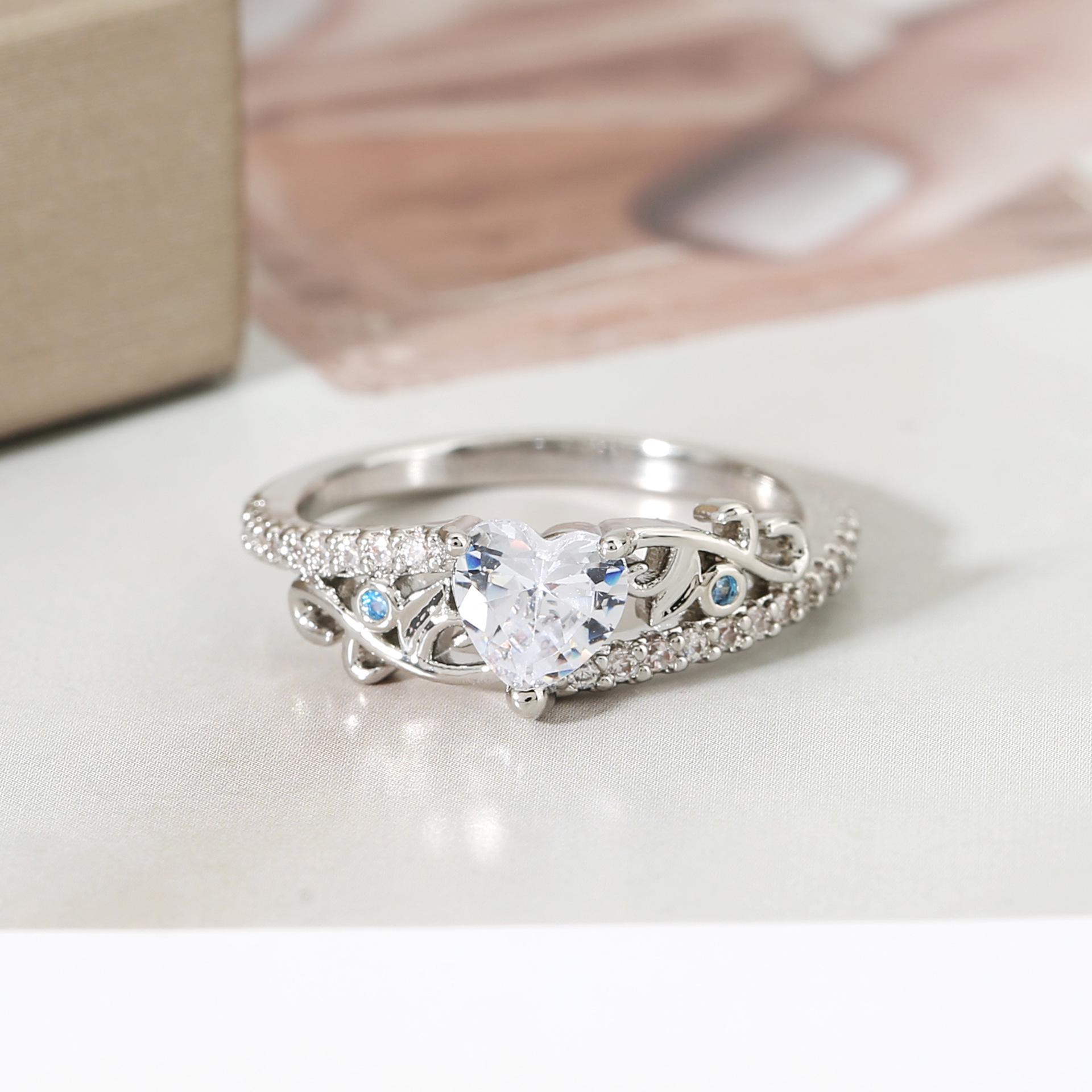 Yanbai Elegant Heart Vine Women s Ring - Exquisite, Versatile, and Fashionable Design Size 6