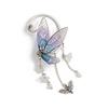 1 pièce de manchette d'oreille pour femme en forme de papillon, pompon à paillettes, fleur, lune, décoration d'oreille suspendue, style fée de la forêt, antidérapant, électroplaqué, pour cosplay, fête