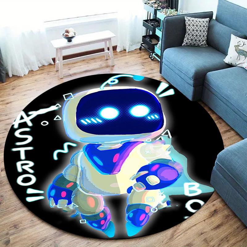 ASTRO BOT Round Area Rug,Carpet Rug for Living Room Bedroom Sofa Playroom Decor,Non-slip Floor Mat
