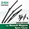 For Renault Megane Sport Tourer 2003-2005 2004 Wiper Front & Rear Wiper Blades Windshield Windscreen Window Brushes 24"+18"+10