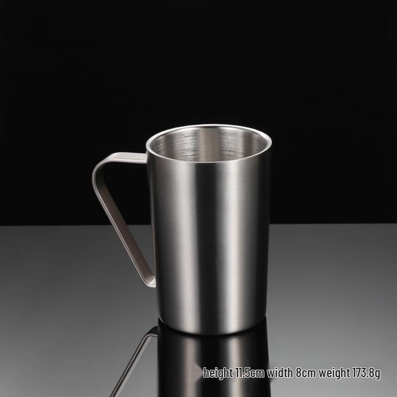 Qianxing 304 Stainless Steel Double-Wall Insulated Mugs with Handle (Set of 5)