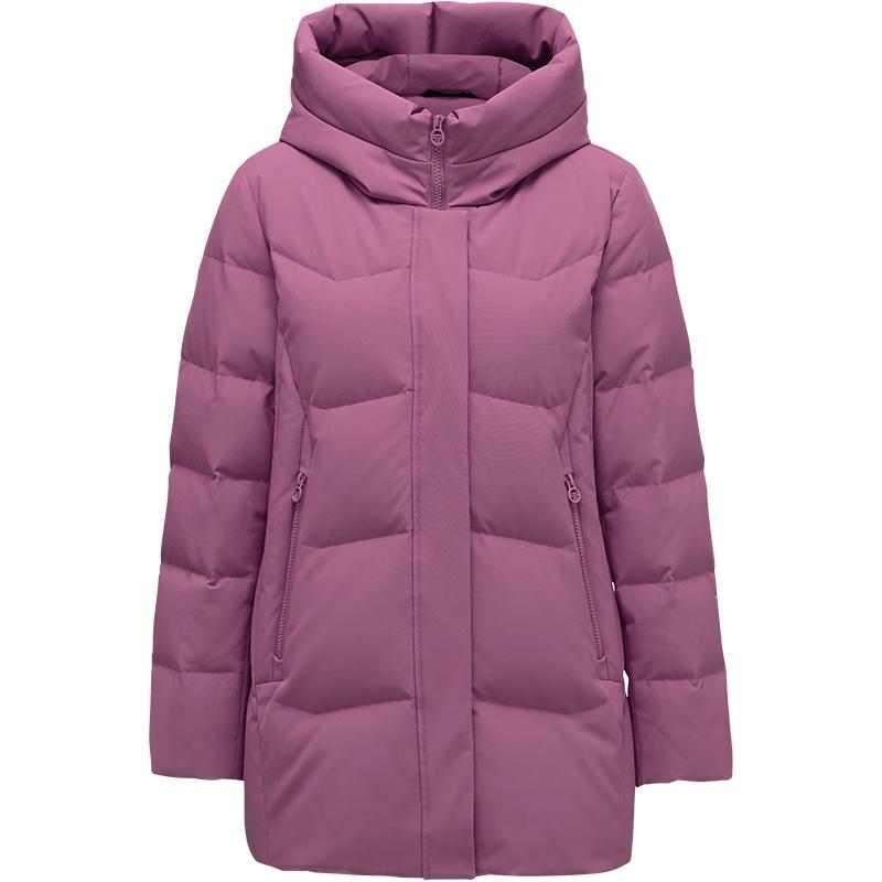 Tanboer Damen Kapuzen-Mittellange Lockere Entendaunenjacke TD236506