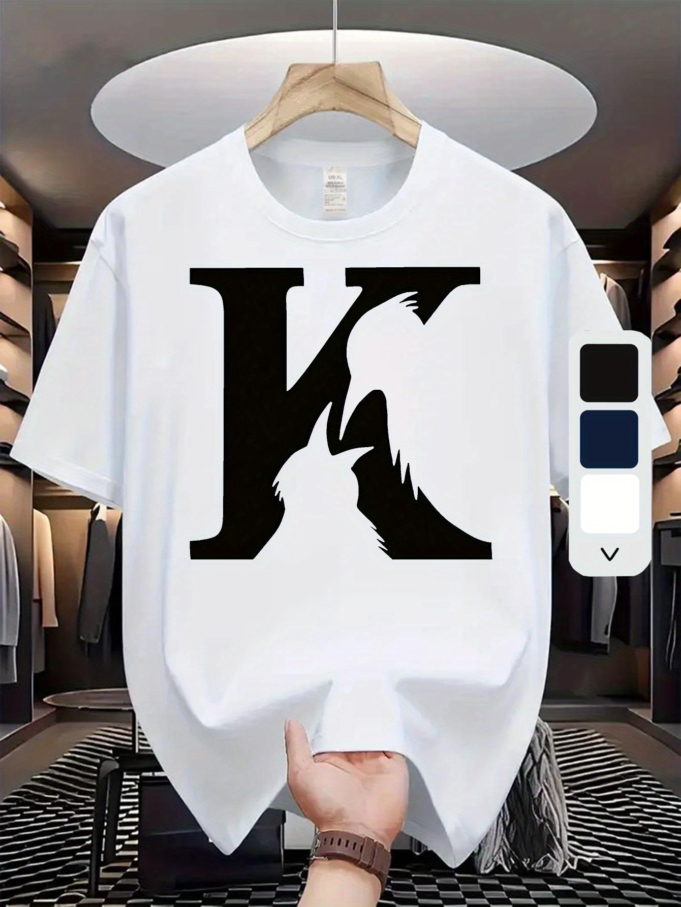 

Cotton Blend Graphic Print T-shirt - Micro-Stretch Knit Regular Fit Casual Summer Tee with Bold Letter Design M