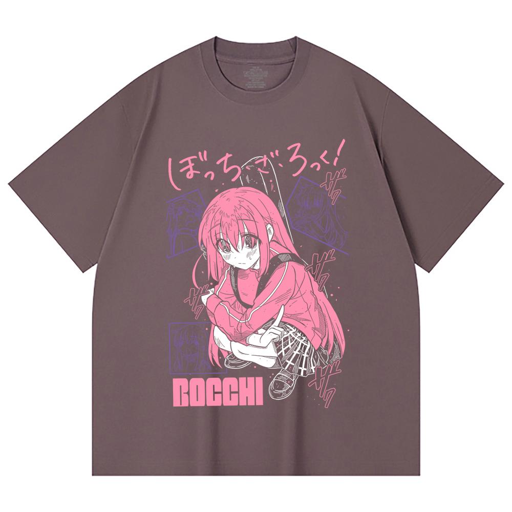 230 Gsm 100% Cotton Bocchi The Rock V5 Print Unisex Heavy Cotton T Shirt