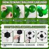 Green Football Champions Theme Aluminum Film Balloon Set for Children's Birthday Party Decoration