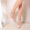 Brand Children Girls High Heel Shoes Fashion Heeled Shoes Woman Pumps Ankle Strap High Heels Party Office Wedding Shoes Female43
