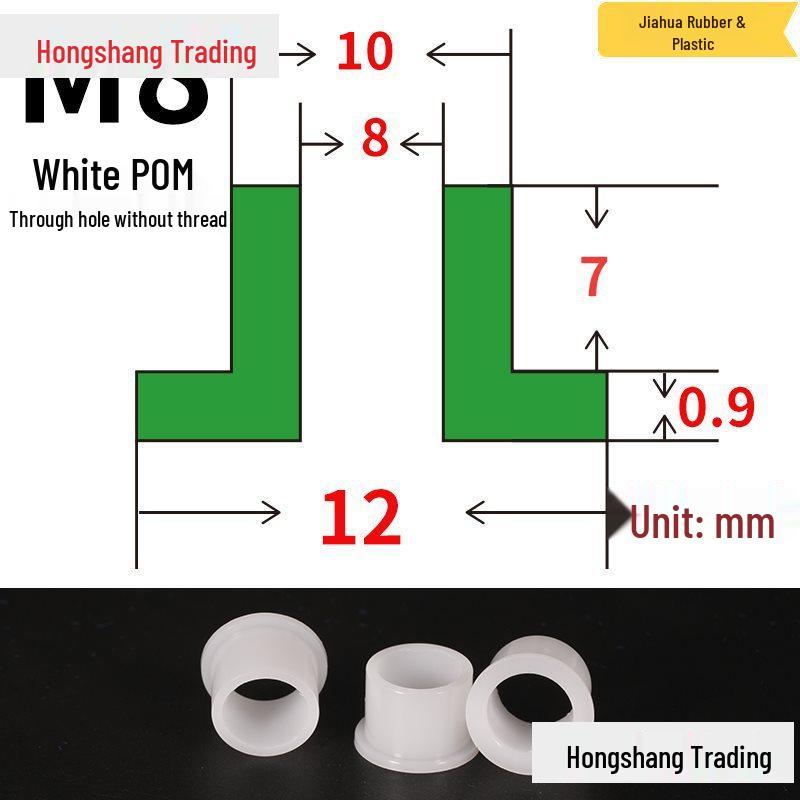 Step T-Shaped Nylon Insulating Bushing Washer, M3-M35 Thread Protection Spacer