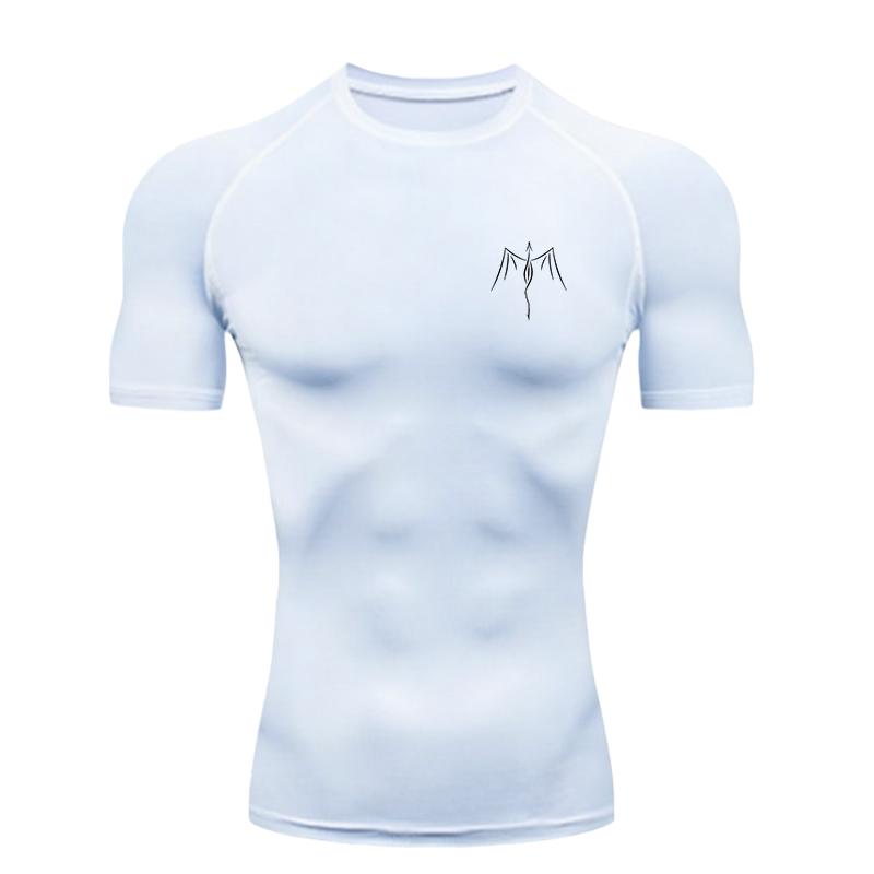 Dragon Men's Sports T-shirt Training Fitness Compression Workout T-Shirt Rashguard Tops Short Sleeve T-Shirt for Men