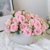 Realistic 5-Head Artificial Peony Flower with 4 Buds Lifelike Faux Silk Flower Bouquet for Vase Wedding Bouquets DIY Crafts Valentine's Day Home