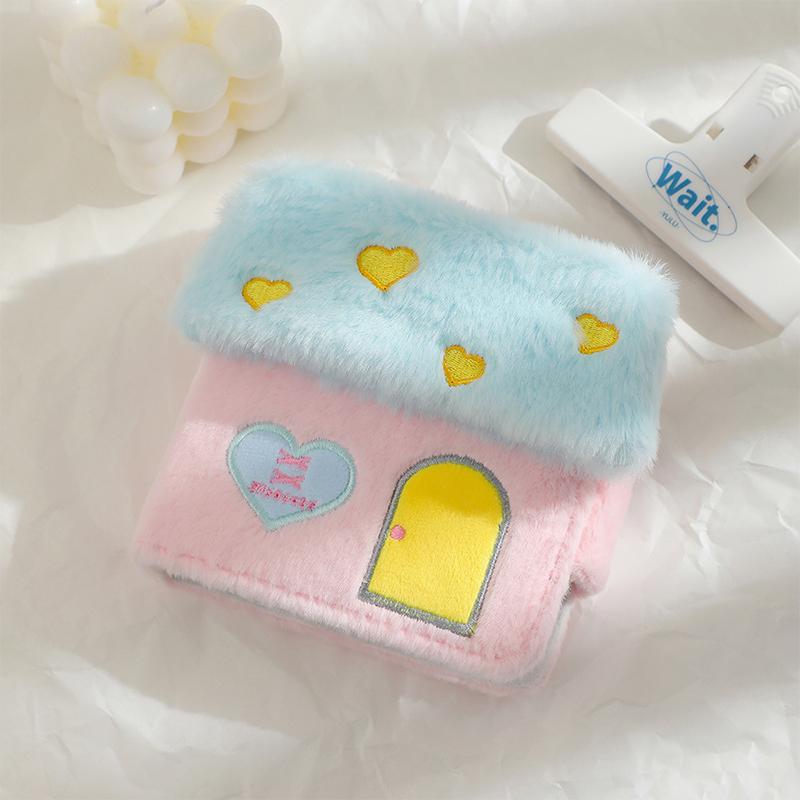 

Мультяшный домик Дизайн 3-дюймовый держатель для карт книга Милый мягкий мех фотоальбом