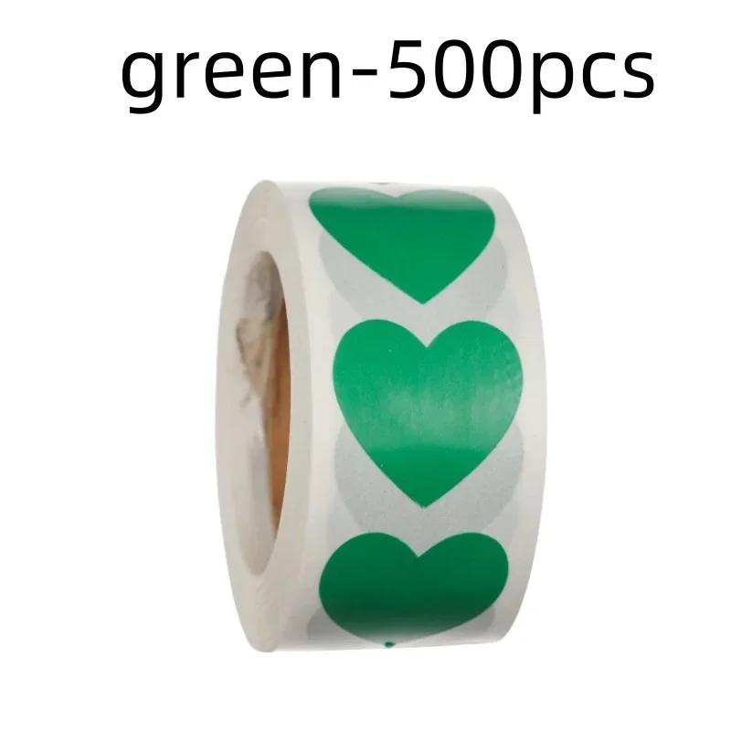 500Pcs Love Heart Stickers Roll Cute Heart Shaped Seal Labels for Scrapbooking Craft Birthday Party Gift Packaging Stationery