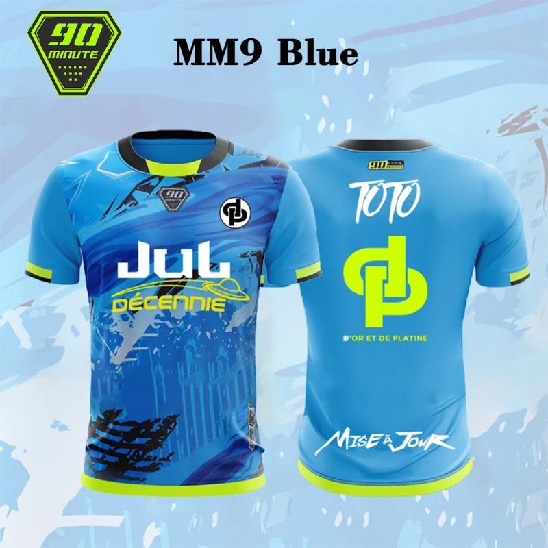Serie 90 Minuti MM9 JUL Maglia da Calcio Uomo Estate Sport all'Aperto Maglia Asciugatura Rapida Allenamento Fitness T-shirt Girocollo 2XL
