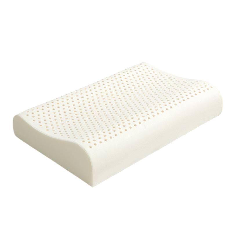 Gesundheitskissen aus thailändischem Naturlatex – Memory-Schaumkern, hohe Rückstellkraft, formstabil, superweicher Baumwollbezug.