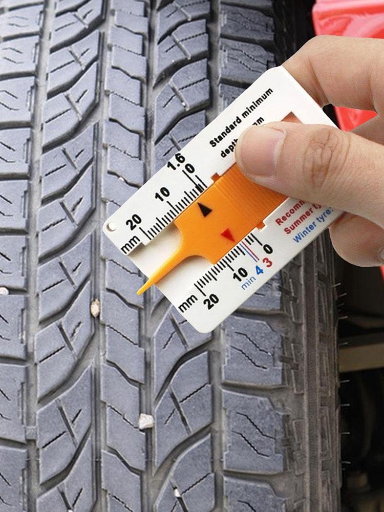 Tire Depth Gauge 0-20 mm Tyre Tread Checker Portable Easy Reading Gauge Tire Tread Depth Accurate Measurement Tool