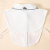 Women's Versatile Embroidered White Fake Collar for Sweaters - Decorative Spring, Autumn & Winter
