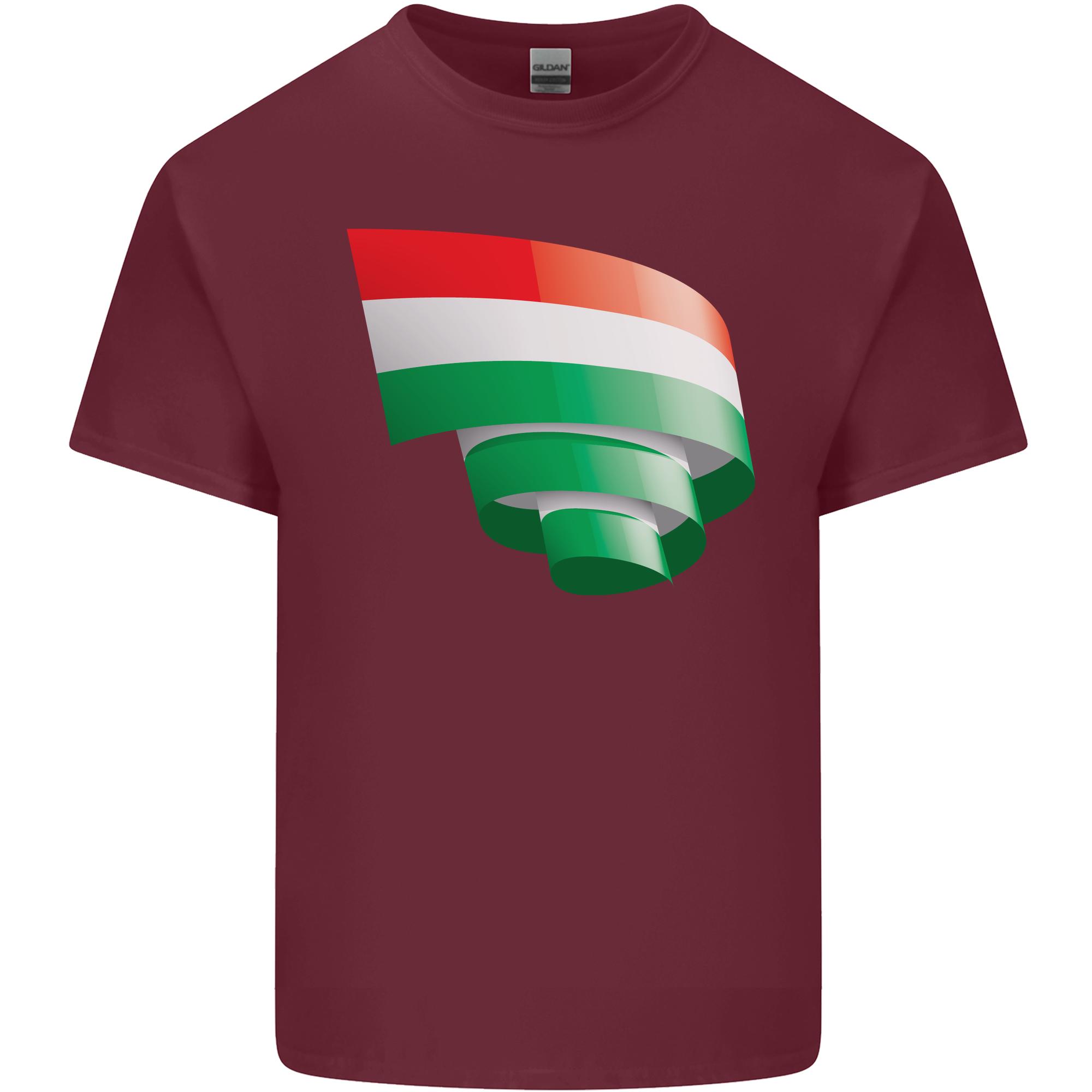 Curled Hungary Flag Hungarian Day Football Unisexs Light Cotton Tshirt S