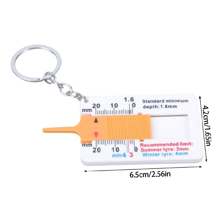 4pcs Small Treading Depth Checker High Seeability Scale Treading Gauges Tool for Quick Tire Inspection on All Vehicle Types