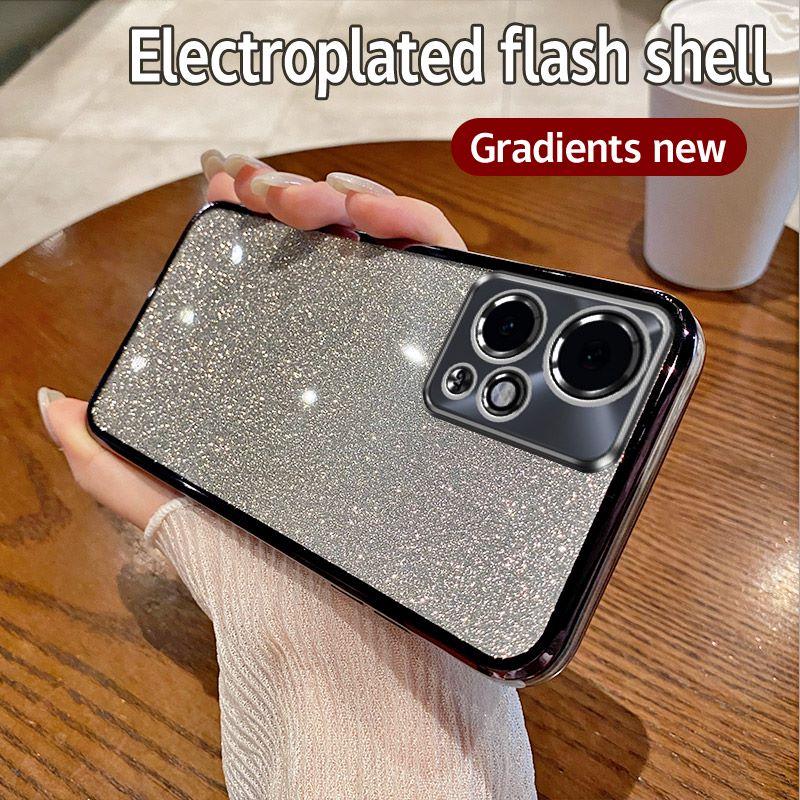 For Honor 90 GT Case Honor MAG-AN00 Phone Case Shiny Glitter Plating Silicone Camera Lens Soft Back Cover