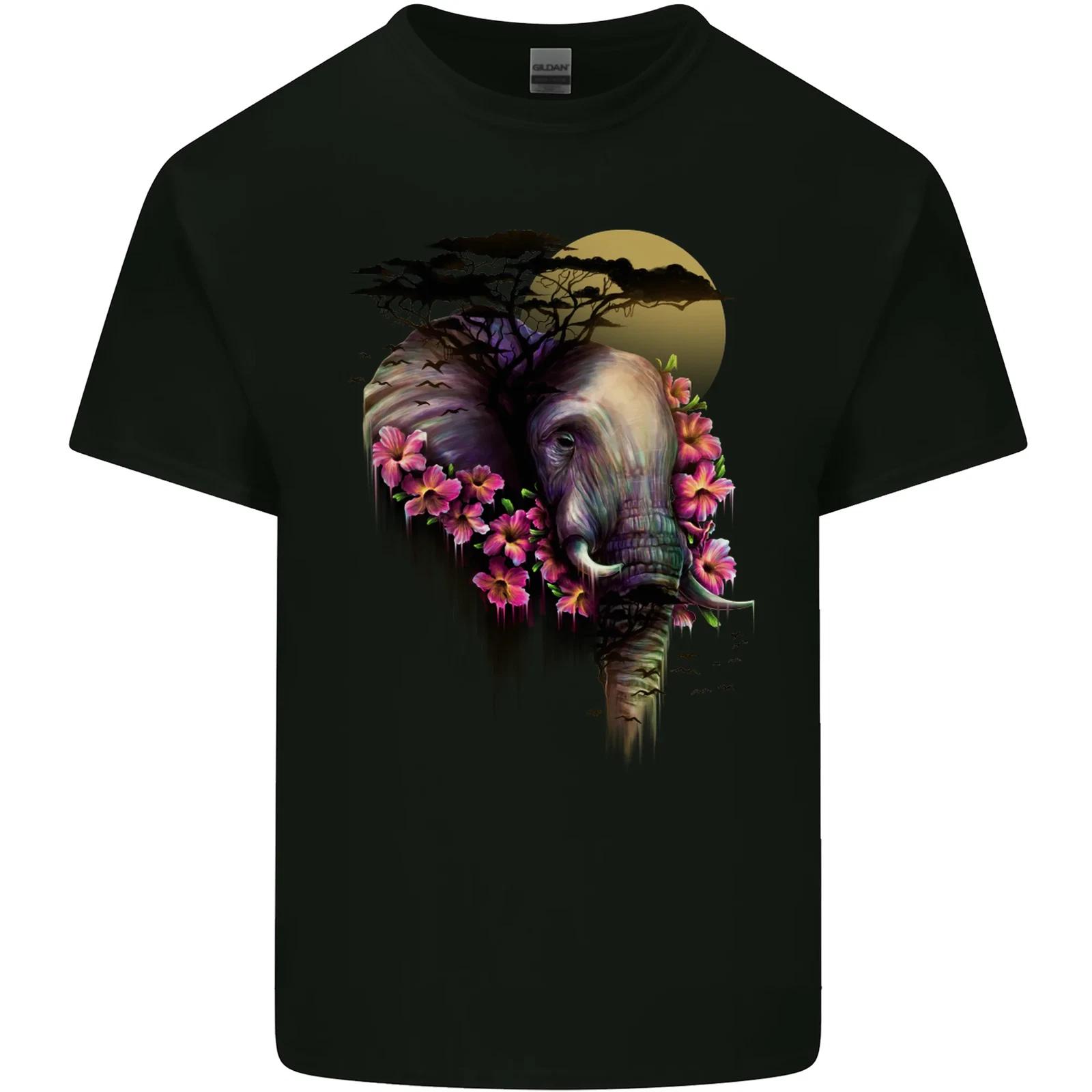African Elephant Ecology Kids T-Shirt Childrens M