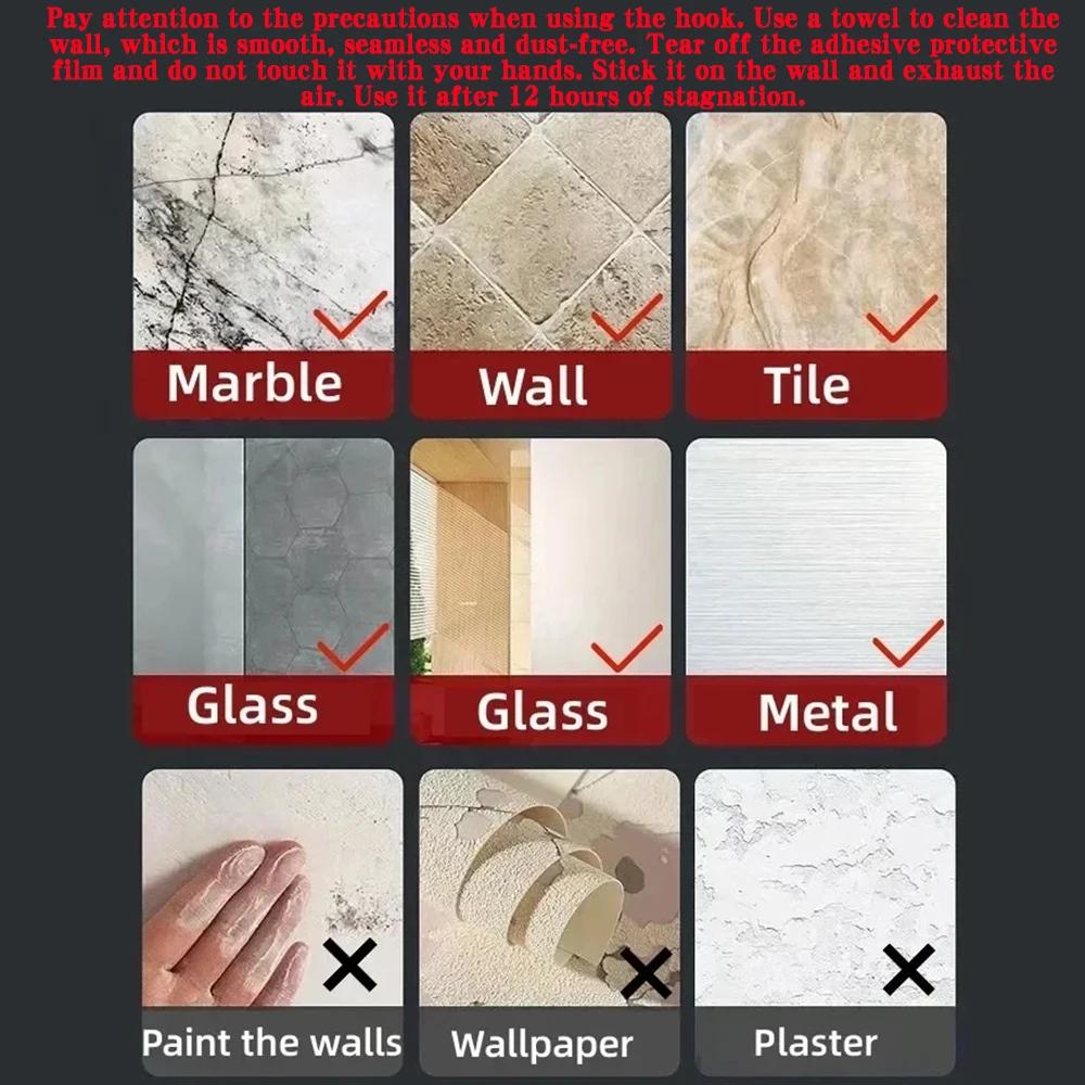 5/10/20 Pcs Non-punching Adhesive Hook Plastic Hook Non-marking Strong Horn Hook Hook Hook