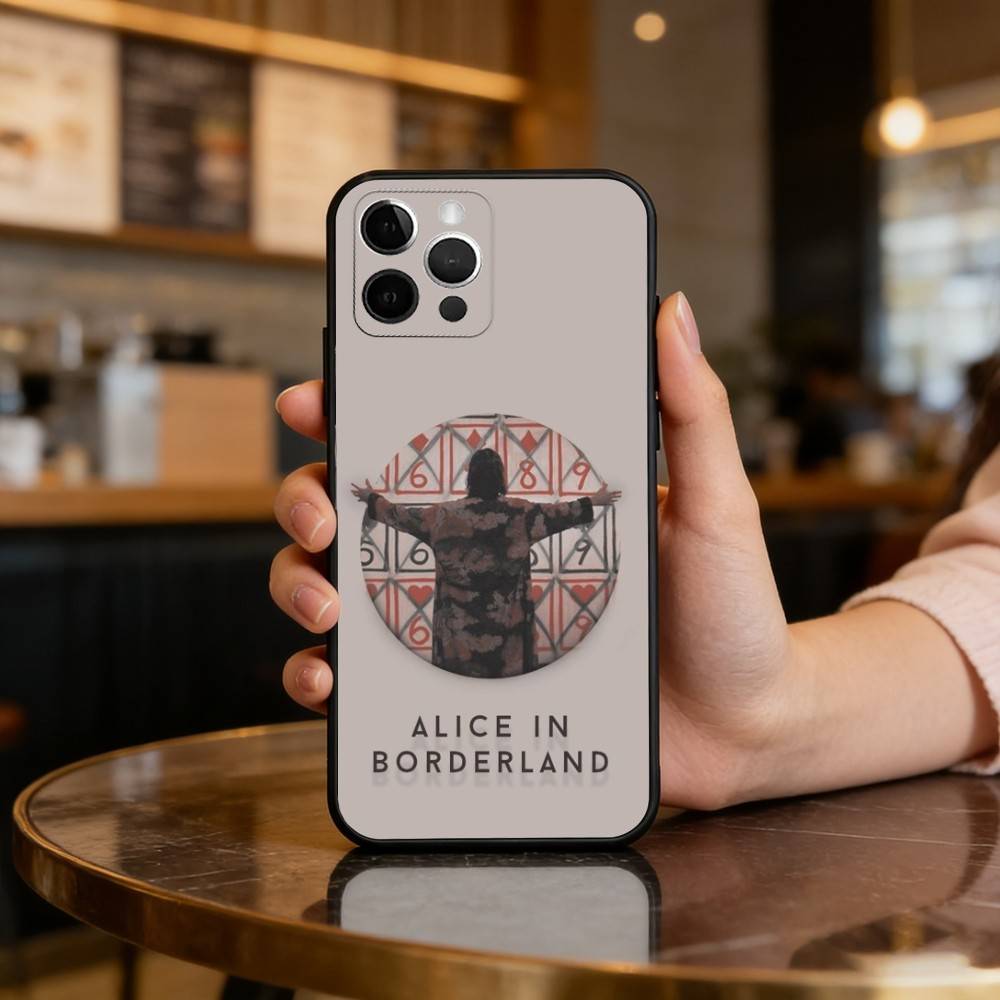 Hot TV Alice In Borderland Soft Silicone Black Cover,Phone Case For iPhone 17,16,15,14,13,12,11 Plus,Pro Max,XS