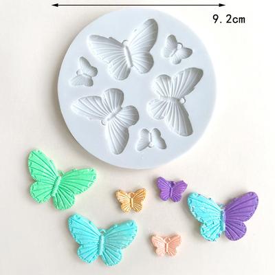 Stampo in Silicone a Farfalla 6 Griglie Stampo Sugarcraft Stampo per Biscotti Cupcake Cioccolato Stampo da Forno Strumento per Decorare Torte Fondente Festa da Fornaio