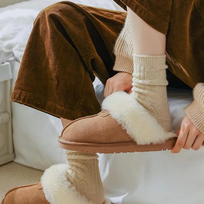 2025 1/3pairs New Cashmere Wool Socks Women's Winter Thicken Warm Black White Pack Set Thermal Japanese Fashion Solid Color