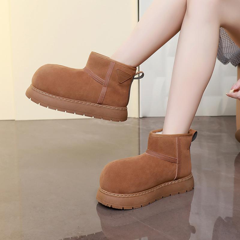 Women's  Winter Warm Cotton Shoes for Outdoor Casual Travel Thick-Soled Anti-Slip and Durable Snow Bo with Free Shipping