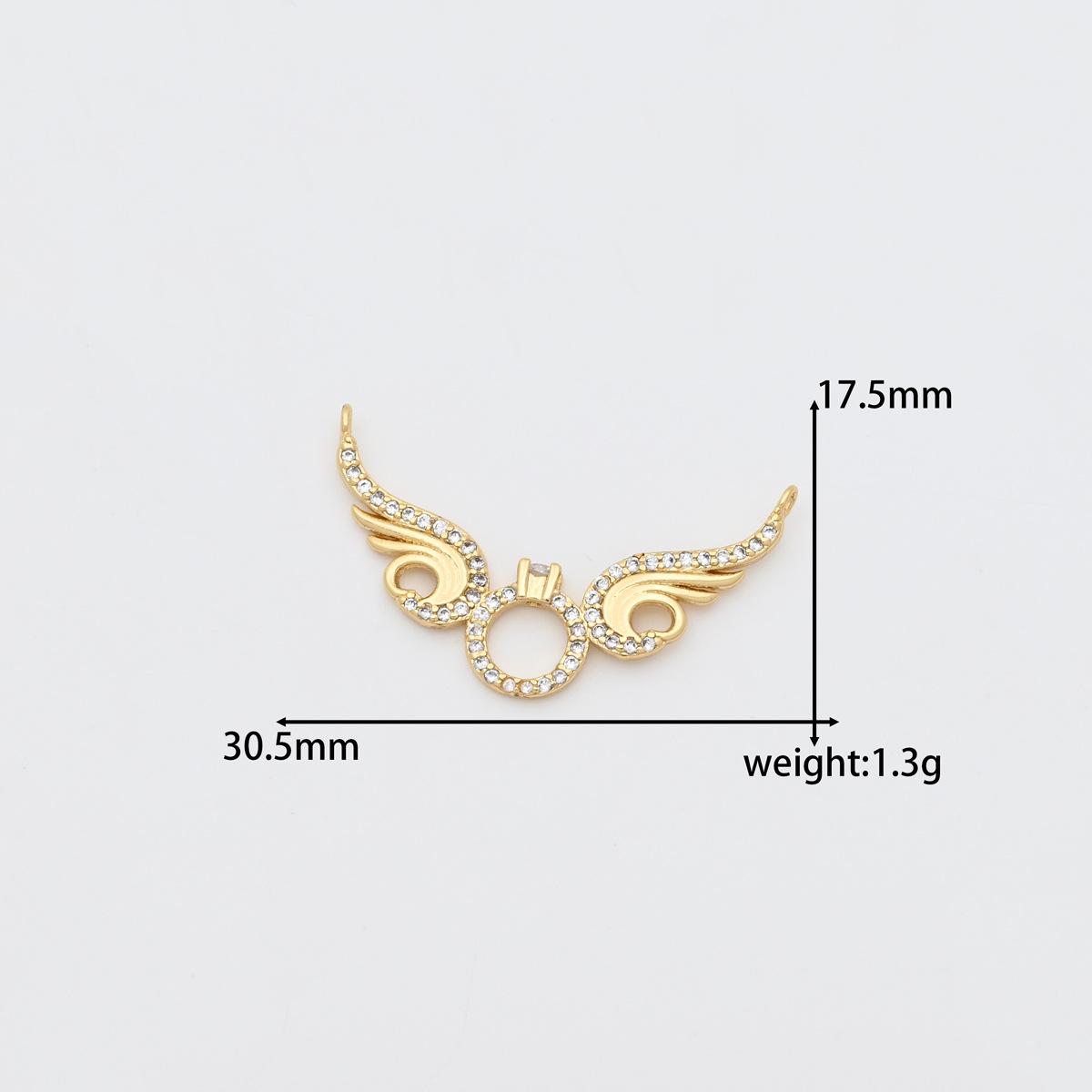 Copper Zirconia Butterfly Connector for DIY Jewelry - Bracelet & Earring Pendant