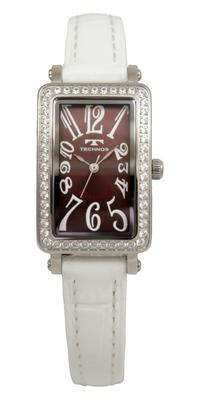 Technos Pave Watch T9935BW Women's White