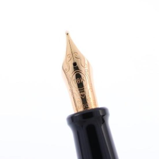 Used Aurora 88 Nebulosa Fountain Pen | Limited Edition | Broad Nib (B) | Italian Luxury Writing Instrument | Purple Resin with Sterling Silver Trim