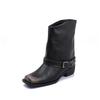Korean Version Niche Retro Women's Boots Punk Street Polished Trouser Boots 2025 Winter New Mid Tube Fashion Boots Women