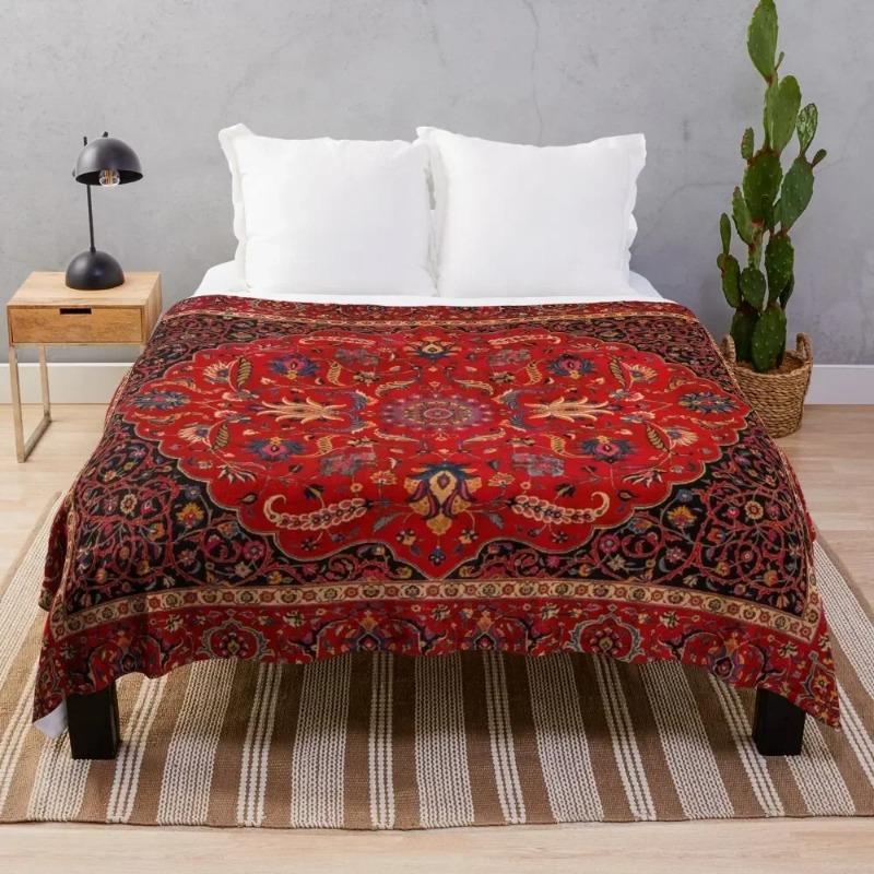 Manta de tiro de alfombra persa antigua, la más suave, cubrecamas, colcha, mantas para cama, mantas