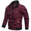 Bomber Jacket Men Fashion Casual Windbreaker Jacket Coat Men Spring Autumn Outwear Solid Stand Slim Jacket Mens