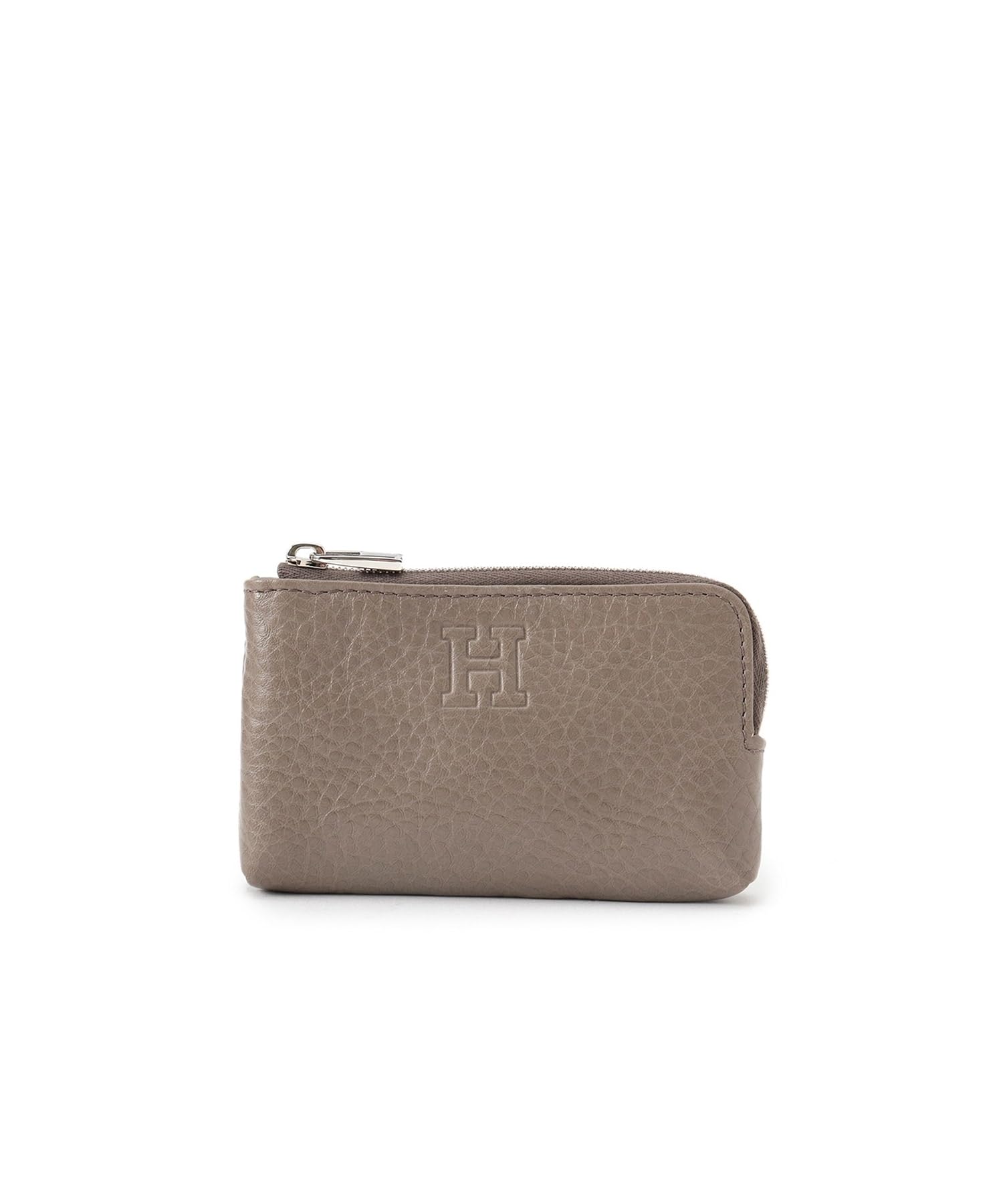 

Pouch Pouch key Leather Compact Card Case Key Case Genuine Leather P2550714 Gray Beige 00 [HIROFU] [Accessories] (with ring) (Product Number