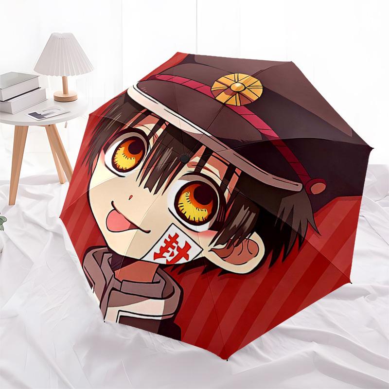 

1pc Red Stripes Design Automatic Opening Closing Umbrella with 8-Bone Iron Frame, Portable Tri-Fold Design for Outdoor Use, Perfect Gift for Fans, Tra