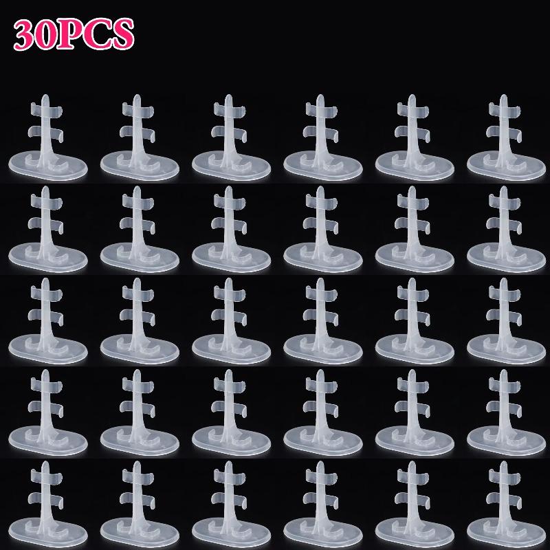 

30pcs Transparent PVC Doll Stand Display Stands Movable Leg Clip for Collectible Figures Plastic Puppet Support Stand Home Decor