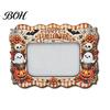 Festive Home Accents Halloween Wooden Photo Frame, Cute Ghost Pumpkin Picture Childlike Ornament Rustic Holder for Holiday Table Centerpiece