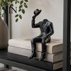 Contemporary Faceless Statue 3D Printed Sitting Gentleman Ornament, Minimalist Abstract Figurine, Unique Tabletop Ornaments Aesthetic Art Sculpture