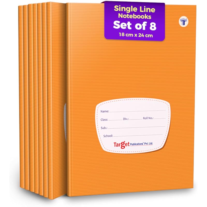 Target Publications Woodsnipe Soft Brown Cover Single Line Notebooks - 172 Ruled Pages A5 Size |18 Cm X 24 Cm Approx | P