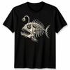 Bone Fish Weird Skeleton Unisex Tshirt Whiteblack Graphic Tee