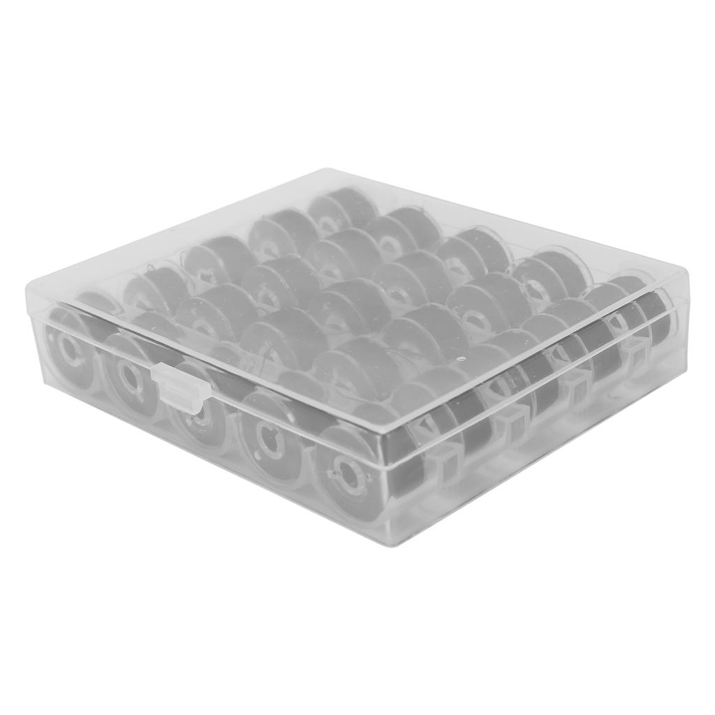 25pcs Bobbin with Thread Winding Wire Transparent Bobbins for Embroidery and Sewing Machines