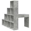 L shaped Desk with Shelf Concrete Grey 101.5 x 149.5 x 149.5 cm