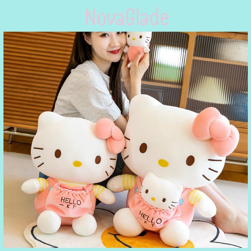 Adorable Hello Kitty Plush Toy Set Soft Cotton Fill Mother And Child Doll Gift For Girls