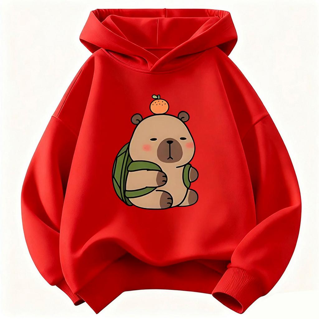 Nieuwe Kawaii Capybara Kinder Hoodie Sweatshirt Schattige Hoody voor Jongens Meisjes Lente Casual Hoodies