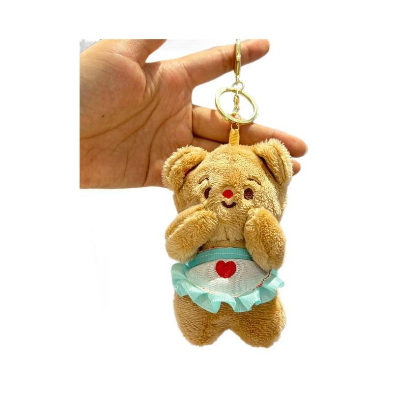 Lovely Cartoon Butter Bear Plush Keychain For Kids Soft And Cuddly Stuffed Animal With Choices Colorful