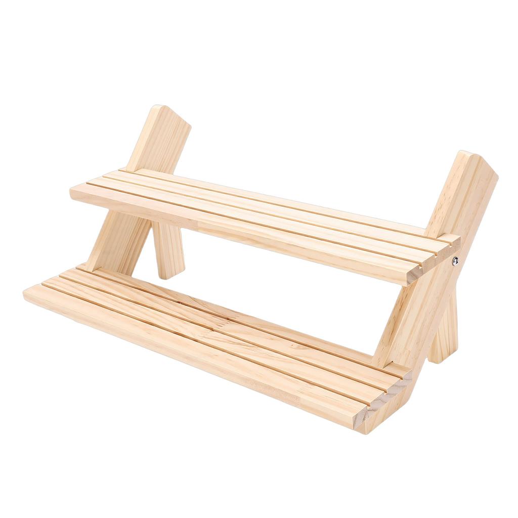 2 Tier Earring Display Stand for Selling Wood Retail Jewelry Card Display Stand Rings Holder Multipurpose Shelf